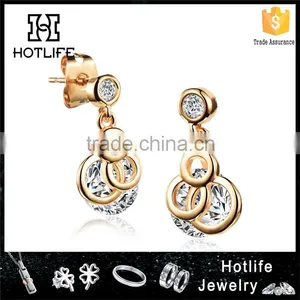 Gold Plated Style Cubic Zircon 2016 New Hanging Women Earring thumbnail-1