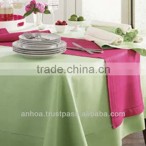 Pure Linen Table Cloth And Napkins With Different Colours thumbnail-1