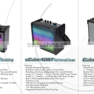Stage Speaker With Disco Light With Portable Handle Multi-Color Wireless Club Pro System Trolley Speaker thumbnail-4