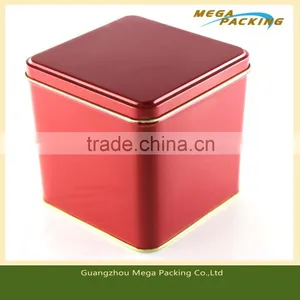 Fashion Red Color Wedding Gift Metal Rectangle Tin Box thumbnail-2