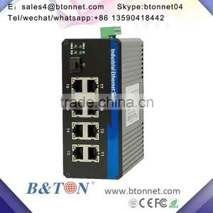 8-Port Gigabit Ethernet Switch With 8-Port PoE -SFP Managed Industry Switch thumbnail-1