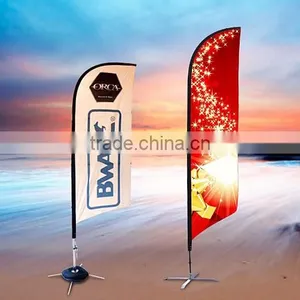 Cheap Beach Custom Flag Pole Plastic Red thumbnail-5