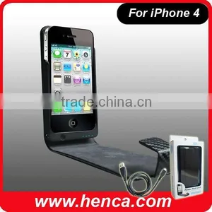 2100 MAH Leather Battery Extender Case for Iphone4/4s thumbnail-1