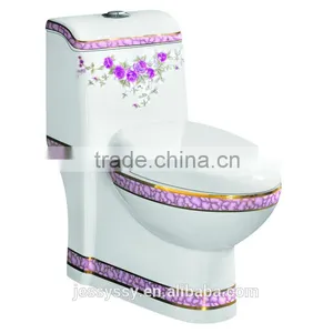 Elegant Design Siphonic One Piece Red Rose Bio Toilet 259 Red Rose thumbnail-1