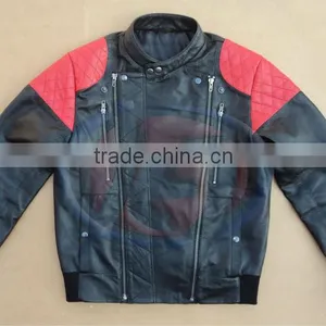 Mens High Quality Classic Style Motorbike Fashion Leather Jacket. thumbnail-1