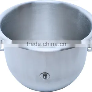 Commercial Kitchen Use Stainless Steel Round Mixing Bowl With Handle for Food Machine, Knead Dough and Egg Stirring thumbnail-6