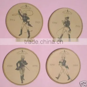 Cork Round Tin Coasters thumbnail-1