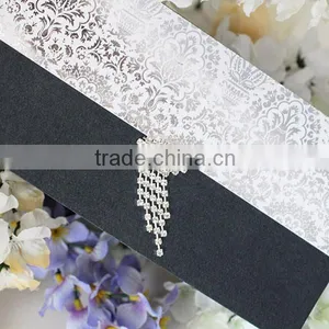 2016 Newmengxing Flocking Pattern Pocket Invitation, Custom Design for the Color thumbnail-3