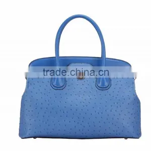S746-B2798 Women Handbag With Ostrich Cow Leather Bag Hady Handbag Mochila Wayuu Women Bag Ladies Satchel Bags thumbnail-1