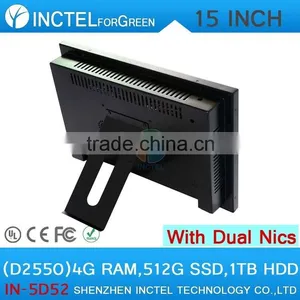 Cheap Linux Desktop Computer Touchscreen Computer With 5 Wire Gtouch 15 Inch Dual 1000Mbps Nics 4G RAM 512G SSD 1TB HDD thumbnail-1