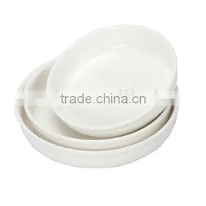 White Ceramic Microwave Plates Dishes thumbnail-1