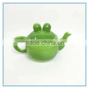 Eye-Catched Frog Shape Ceramic Tea Pot Canister Colour Spraying thumbnail-2
