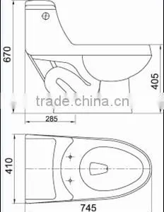 One Piece High Quality Sanitary Toilet thumbnail-2