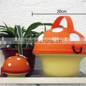 New Design EVA Green Color Mushroom Shape Wholesale Handbag/High Grade Oranger Color Mushroom Handbag for Children thumbnail-2