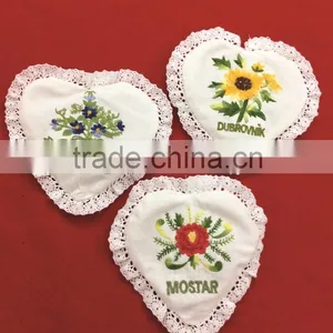 100% Cotton Cloths Bag With Flower Embroidery Air Freshing Powder Sachet thumbnail-2