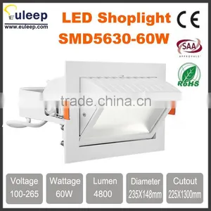 20W-30W-40W-50W LED Squaredownlight, LED Retangle Downlight, Led Shoplight,ceiling Downlight With Frosted Glass/anti-dazzle pc thumbnail-5