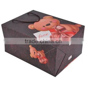 Lovely Bear Dark Color Paper Shopping Bag thumbnail-4