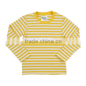 Wholesale 2016 Red White Strip With Red Neck Trim Long Sleeve Autumn/winter Knit Cotton Boys Striped t Shirts thumbnail-3