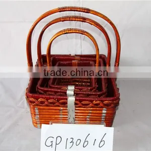 Wholesale Wicker Baskets Rattan Cane Webbing Christmas Gift Baskets Empty thumbnail-1