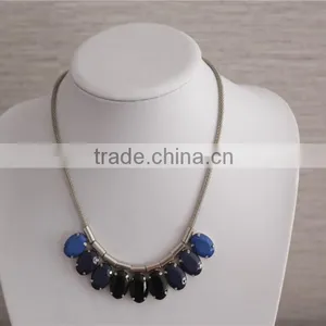 White Gold Plated Necklace, High Quality Crystal Pendant Necklace thumbnail-3