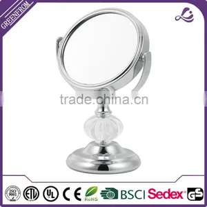 3 Inch Crystal Glass Compact Makeup Mirror thumbnail-1