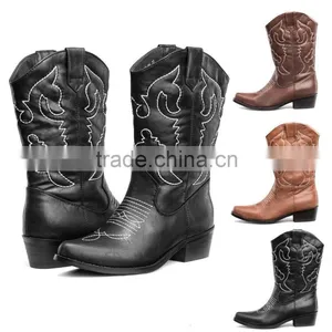 Black Tan Brown Cowgirl&cowboy Genuine Leather Western Boots Wholesale thumbnail-3