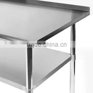 Icegreen Stainless Steel Commercial Kitchen Prep & Work Table With Backsplash thumbnail-3