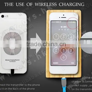 1000 mA Real Wood Mobile Phone Charger Wireless Charger With 5V 1A QI for Iphone, for Samsung thumbnail-3