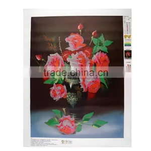 5D DIY Blooming Rose Restaurant Embroidered Faux Diamond Square Full Diamond thumbnail-5