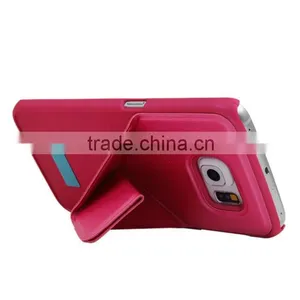 2015 PU Leather Case With Kickstand For Samsung S6 Edge, For Samsung S6 Edge Kickstand PU Case thumbnail-1