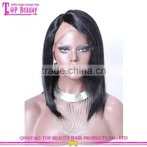 Natural Color 120% Density Brazilian Remy Invisible Hairline Full Lace Wig With Bangs thumbnail-1