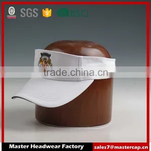 White Embroidery Visor Caps thumbnail-1
