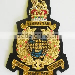 Royal Marines Gold Wire Blazer Badges, Hand Embroidered Badges thumbnail-2