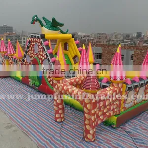 Full Printing Dragon Obstacle Course for Children,Hot Rental Inflatable Bouncy Castle/Jumping House Adventure thumbnail-1