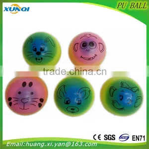 Color Animal PU Foam Ball High Quality Children Toy Balls Soft Anti Stress Ball thumbnail-3