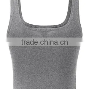 Womens Basic Solid Soft Seamless Fashion Sports Tank Top thumbnail-4