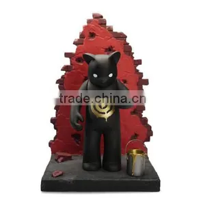 Hot Selling Black Cool Design Bear Plastic Figure Toys/custom Own Design Plastic Toys With Base/oem Plastic Figure Toys Maker thumbnail-2