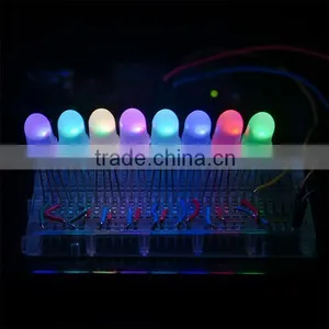 Color Mix Straw Hat 8mm Rgb Pixel Led IC Inside Full Color thumbnail-1
