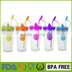 Plastic Drinking Sports Reusable Water Bottle With Strap for Kids thumbnail-2