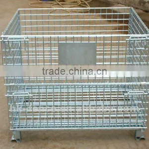 Galvanized Wholesale Folding Metal Turnover Basket thumbnail-3