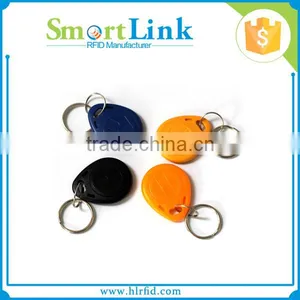Cheap Reflective Rfid Nfc Keychain Tags for Entrance Control/134.2Khz Plastic Rfid Key Fobs With Metal Ring thumbnail-1