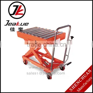 300/500kg Scissor Pedal Hand Lift Table With Wheels thumbnail-1