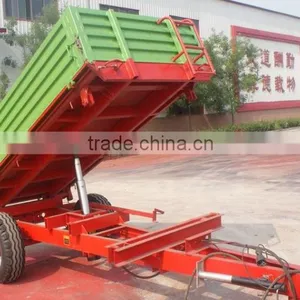 Hot Sale Euro Style Tractor Use Hydraulic 2 Ton, 3 Ton Farm Tipping Trailer, Rear and Side Tipping With CE Certification thumbnail-1