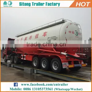 3 Axles V Shaped 60cbm Dry Bulk Trailer Dimensions Cement Carrier Tank Trailer thumbnail-1