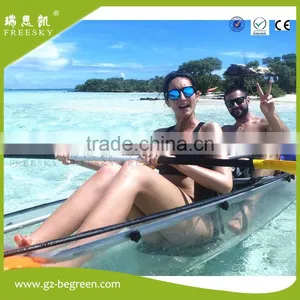 China Supplier New Style no Inflatable PC Crystal Transparent Canoe Kayak thumbnail-1