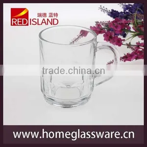 Glass Works Supply Glass Cup With Handle, Clear Glass Tea Cup thumbnail-2