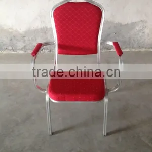 Hot Sell Aluminium Armrest Dining Chair Hotel Chair With Arm thumbnail-1