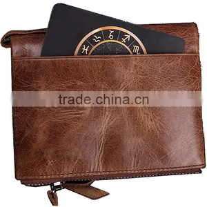 Manufacture Custom Logo Leather Brown Men Formal Wallet and Coin Pocket thumbnail-6