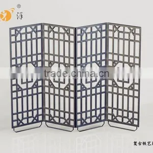 Interior Decoration Cheap Art Screen Classical Design Metal Folding Screen thumbnail-1