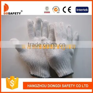 DDSAFETY 2017 Luvas De Algodao 7 Gauge Bleach Cotton Polyester String Knitted Safety Gloves thumbnail-1